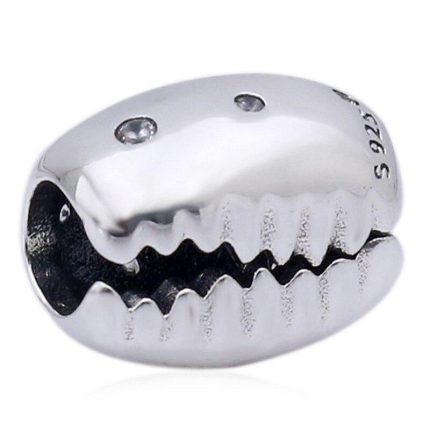 Original Vintage Coffee Bean Shell With Crystal Beads Fit 925 Sterling Silver Bead Charm Bracelet Bangle Diy Jewelry